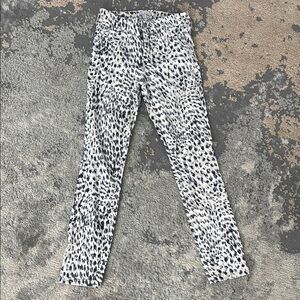 Sofia Vergara Rosa Curvy Ankle Leopard Print Women's Jeans